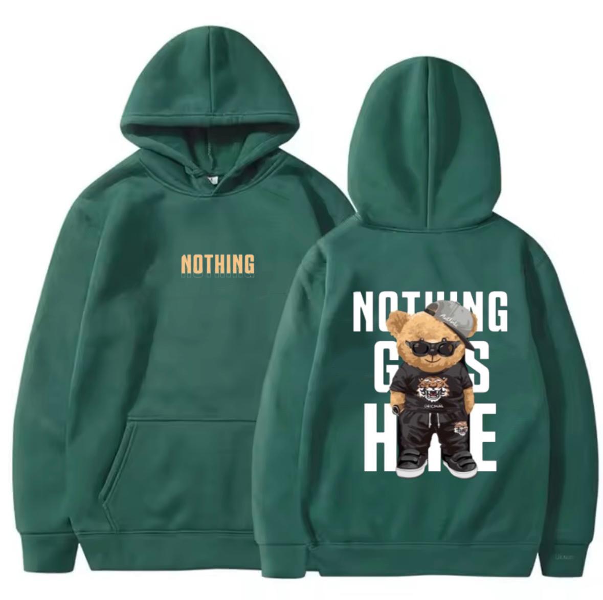 ATTIRE & CO new trendy high quality premium dtf"NOTHING " front and back printed hoodie for men's
