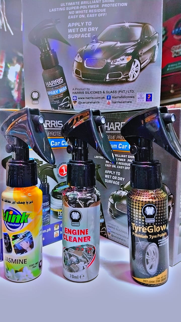 Pack of 3 cleaning deal for bikes cars| Motorcycle detailing deal | Klink spray cleaner Engine Cleaner Tyre Glow