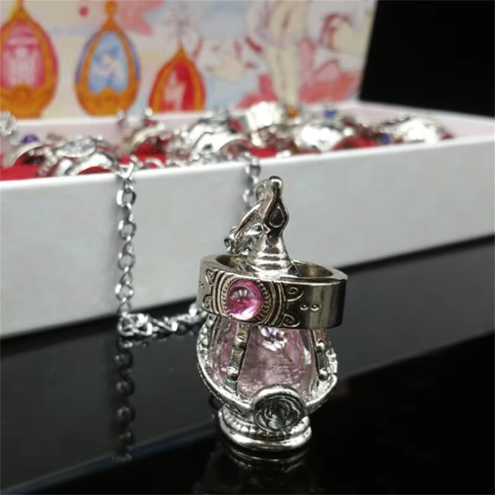 Anime Puella Magi Madoka Magica Soul Gem Necklace Crystal Pendant Ring Cosplay Costumes Lovers Jewelry Set Accessoies Props
