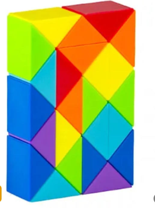 24 Blocks Snake Puzzle Cube – Magic Twist Toy for Kids | Colorful Shape Puzzle