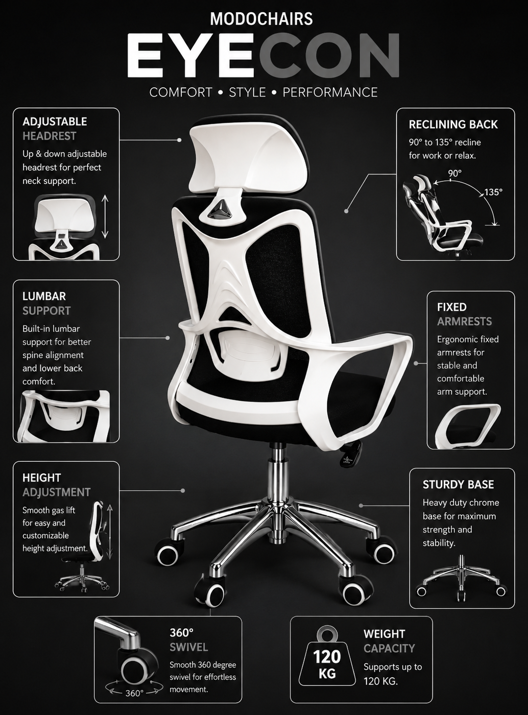 imported gaming chair ergonomic Design Adjustable mash back computer chair high back reclinig chair with headrest &lock