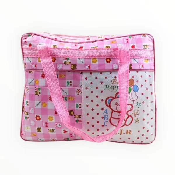 Baby Diaper Bag Large Capacity | Multi Pocket Maternity Bag | Baby Travel Organizer | Cartoon Printed Mother Bag | 4 Colors Available