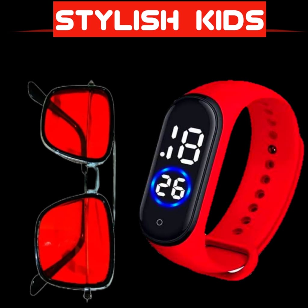 Kids Waterproof Digital LED Sport Watch and Glasses price in Pakistan