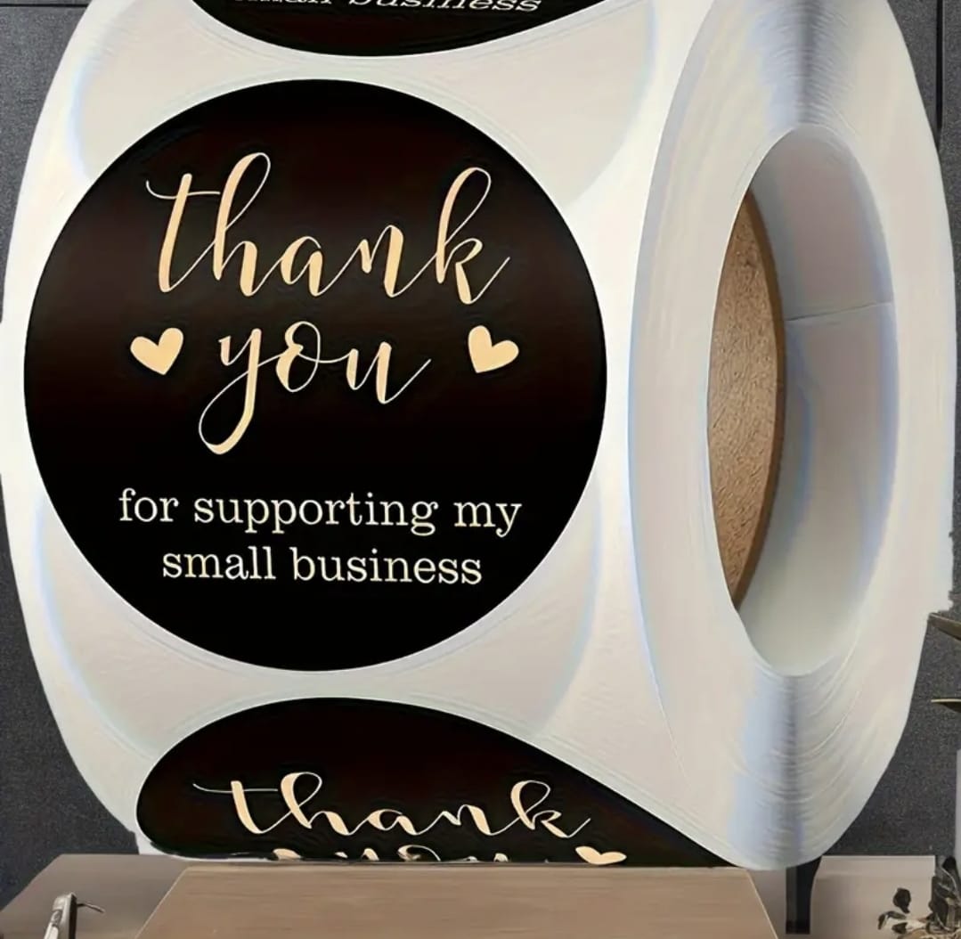 Thank You Stickers - Thank You For Supporting My Business Stickers Roll 800 Pcs - Thankyou Stickers For Envelope Seal