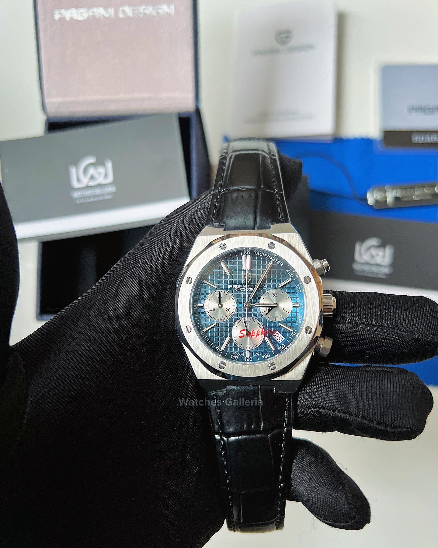 Pagani Design PD1707 Royal Oak Chronograph Leather Strap Audemars