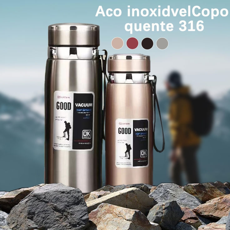 800ml 1000ml Water Bottle Leakproof | Stainless Steel / BPA Free Sports Bottle | Hot & Cold Insulated Gym Bottle | Large Capacity Travel Bottle Pakistan