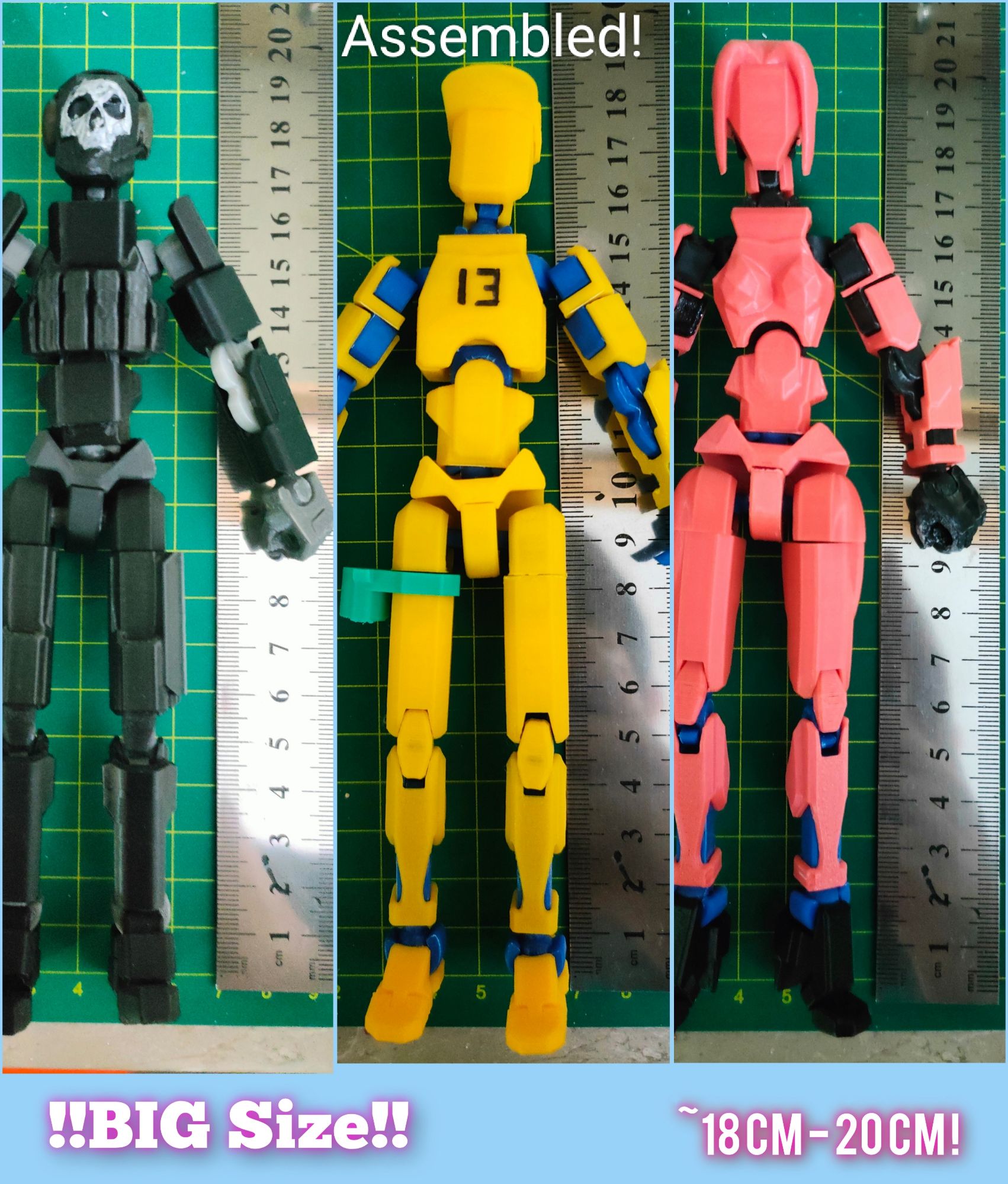 Action Toy Figure Dummy Titan 13 Articulated posable Assembled Large Size