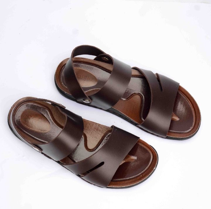 zezoo Classic Comfort Leather Sandals" Hand made PU Sole  for party and office& Camelo Sandal Best quality