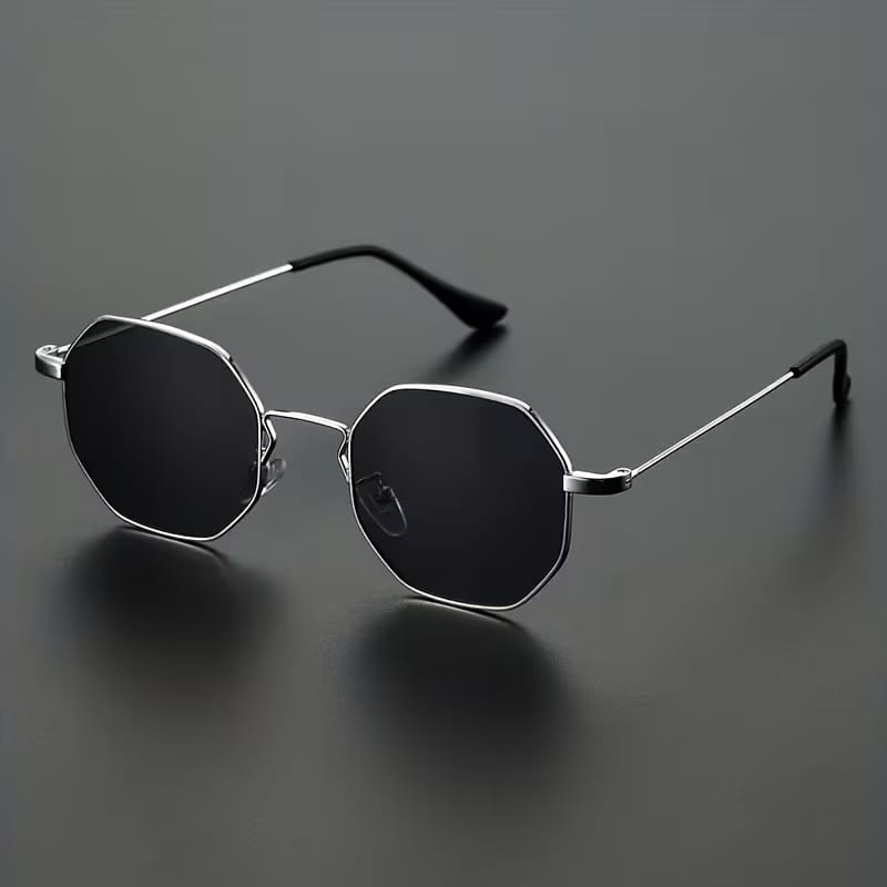Trendy Metal Frame Sunglasses Retro Mirror Sunscreen