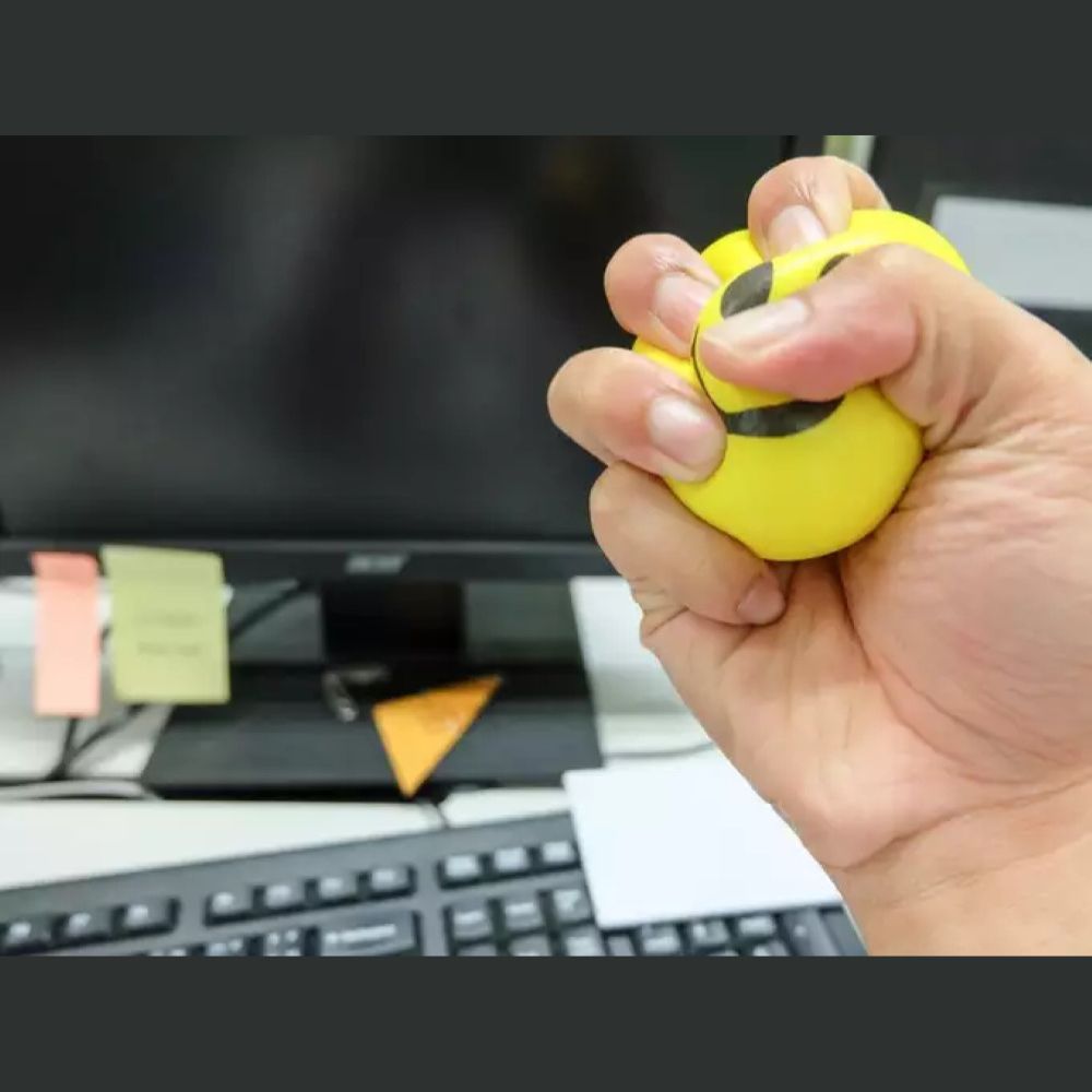 Hand Exercise Physio Ball Smiley Face Soft Grip Stress Relief Ball with Box 63mm 76mm Size 1 to 6 Pcs for Finger Training Hand Grip Strength Relaxation Dexterity Practice for Home Office Study School Educational Learning Science & Fitness Activity Medipro