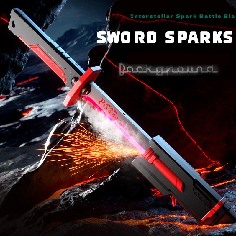 lighting spray sparkle effect sword for kids lighting sound effects sowrd action toys for kids katana Kombat sword