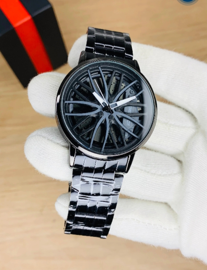 Fashion Mens Luxury Watches Sports Car Watches Sport Rim Hub Wheel Not Moveable Wristwatch Car Quartz Men's Watches Creative Watch