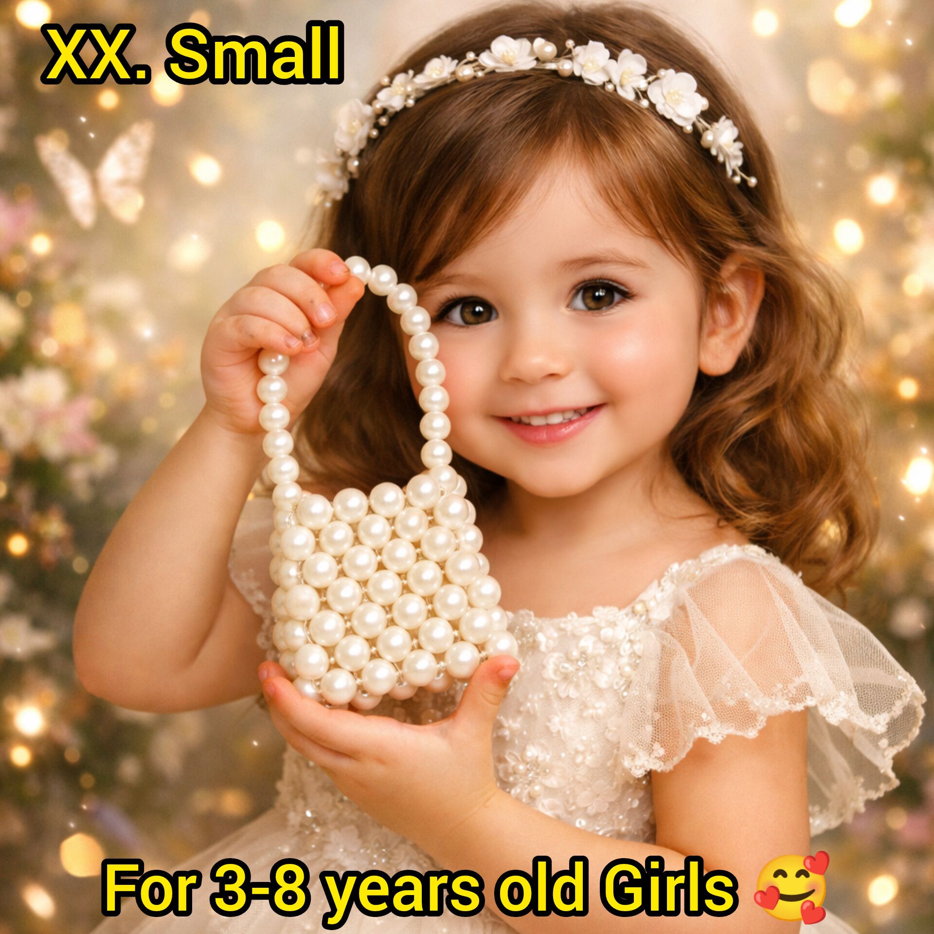 Handmade mini Beaded bag | pearl bag for girls
