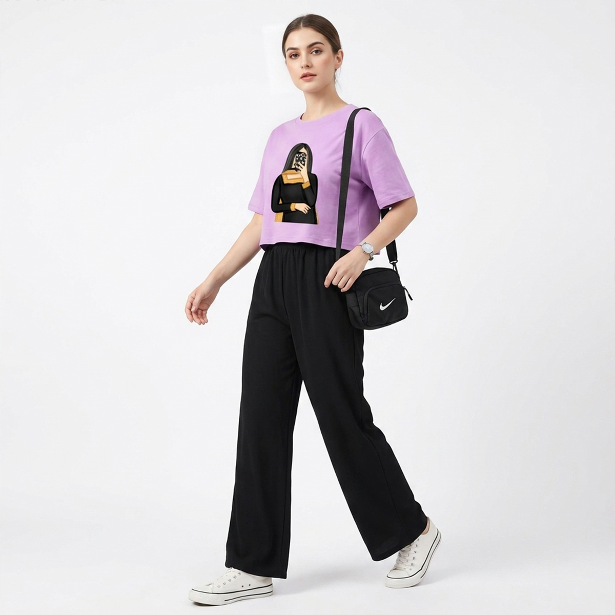 Summer Comfort Crop Top and Flapper Combo Suit for Women Girls Casual Fashion Wear Trendy Outfit