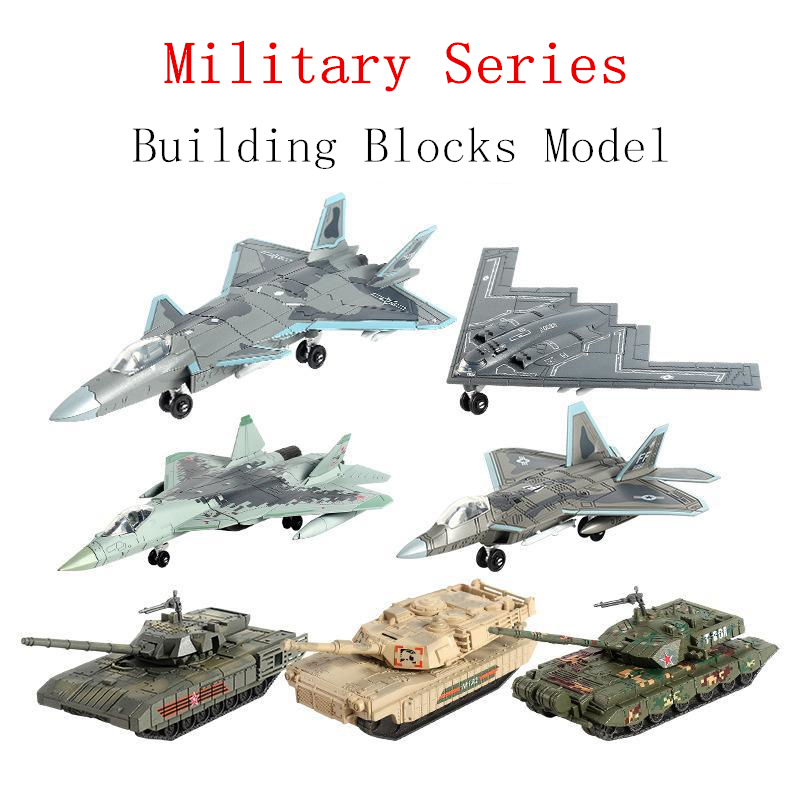 Creative  Series Building Blocks Multi-Purpose Fighter F22 Main Battle Tank M1A2 Helicopter Model Toys For Boy Xmas 
