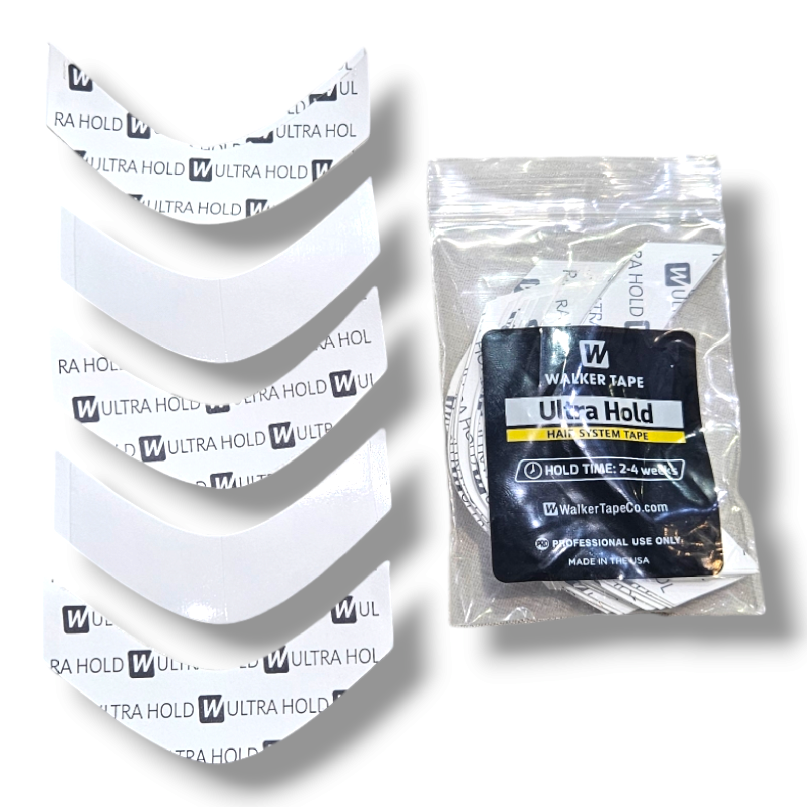 Hair System Tape Strips V-Shape - Ultra Hold Double-Sided Adhesive for Toupee, Hair Patch, Lace Wig & Tape Extensions - 20 / 36 Pcs