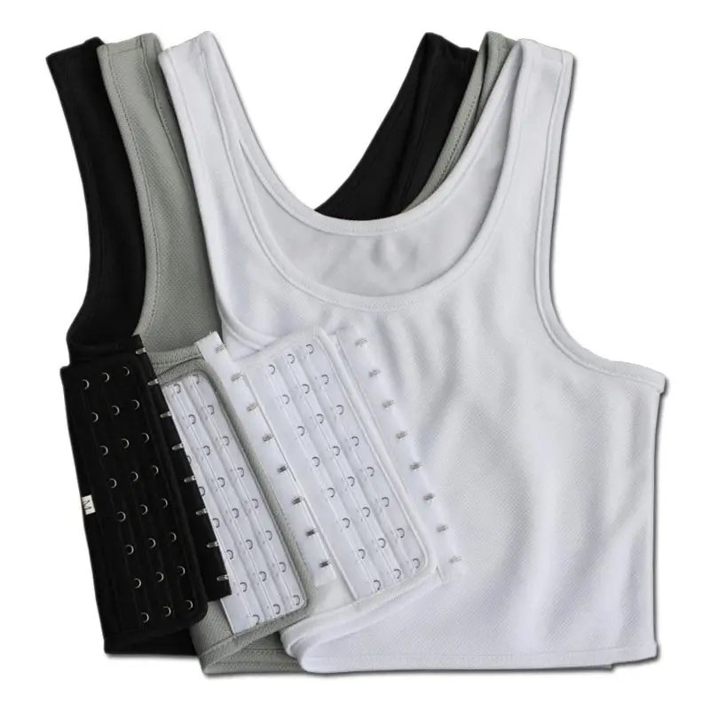 Flat Breast Binder Underwear Women Seamless Side Buckle Shorts Vest Summer Tank Tops Shaper Bustier Wireless Chest Wrap Bandage