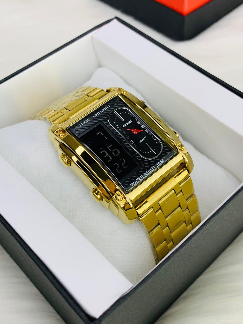 Dual Time Unique Design Watch SKM 1868