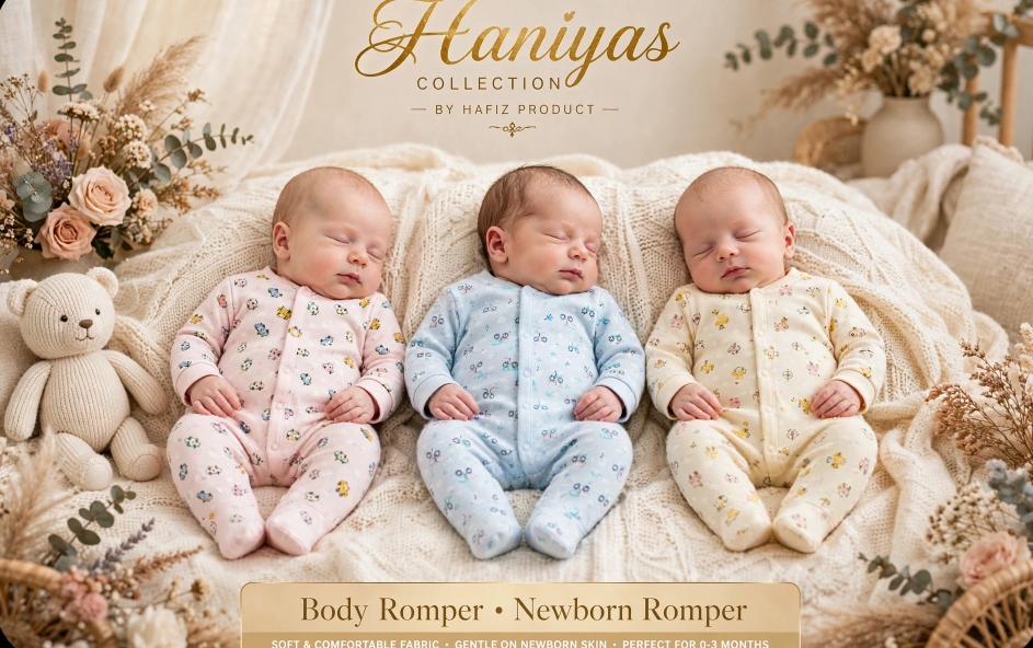 Pack Of 3 Baby Rompers - Newborn Baby Inner Full Sleeves Suit - Newborn Baby Body Suits - Size newborn Multicolor