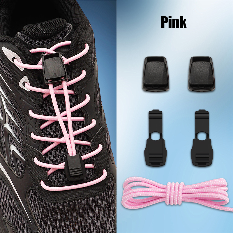 Elastic No Tie Shoelaces with Lock Buckle Stretch Quick Lace System for Sneakers Running Sports Shoes Adults Kids
