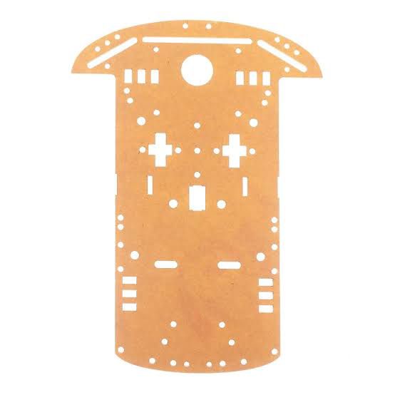 Acrylic chasis plate for smart robotic car.