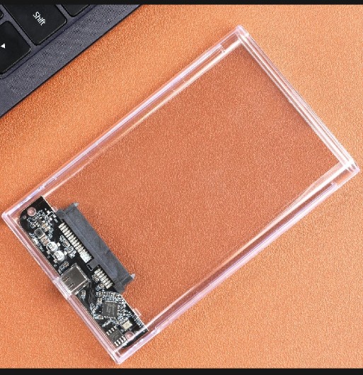 Portable External USB 2.5 transparent HDD and SSD case