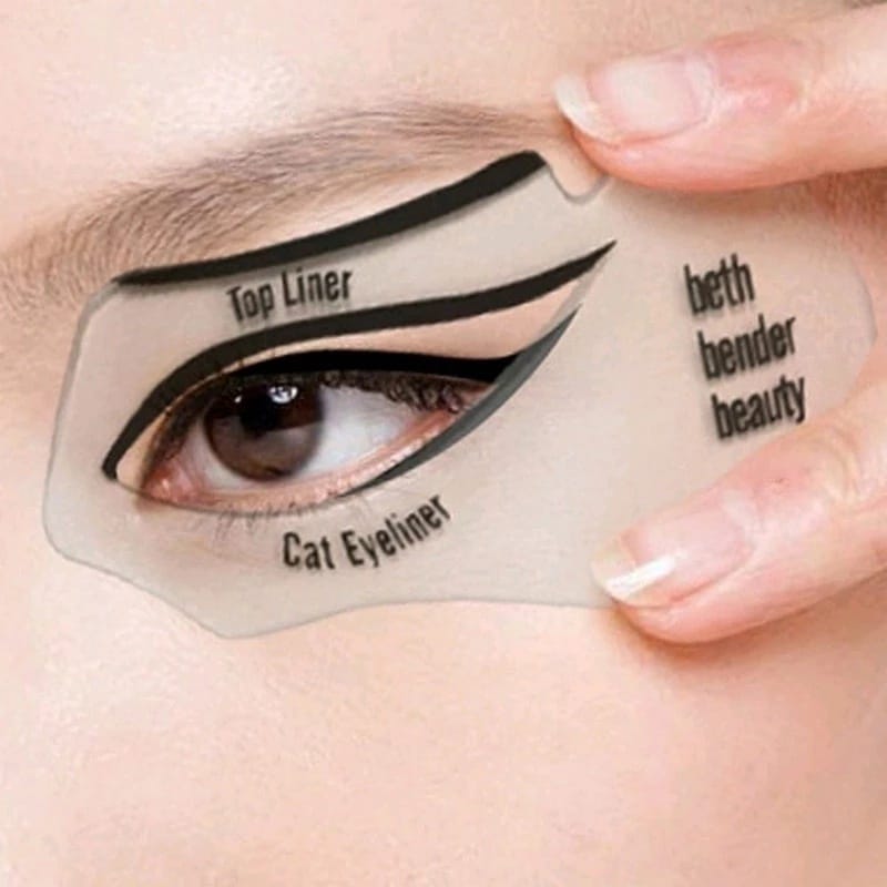 6PCs Eyeliner Stencils Winged Eyeliner Stencil Models Template Shaping Tools Eyebrows Template Card Eye Shadow Makeup Tool