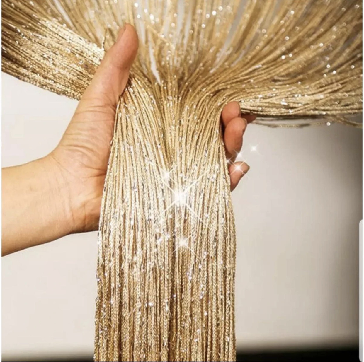 Elegent sparkle String Net Curtian Door Fly screen Windowa Kitchen Door screen Golden