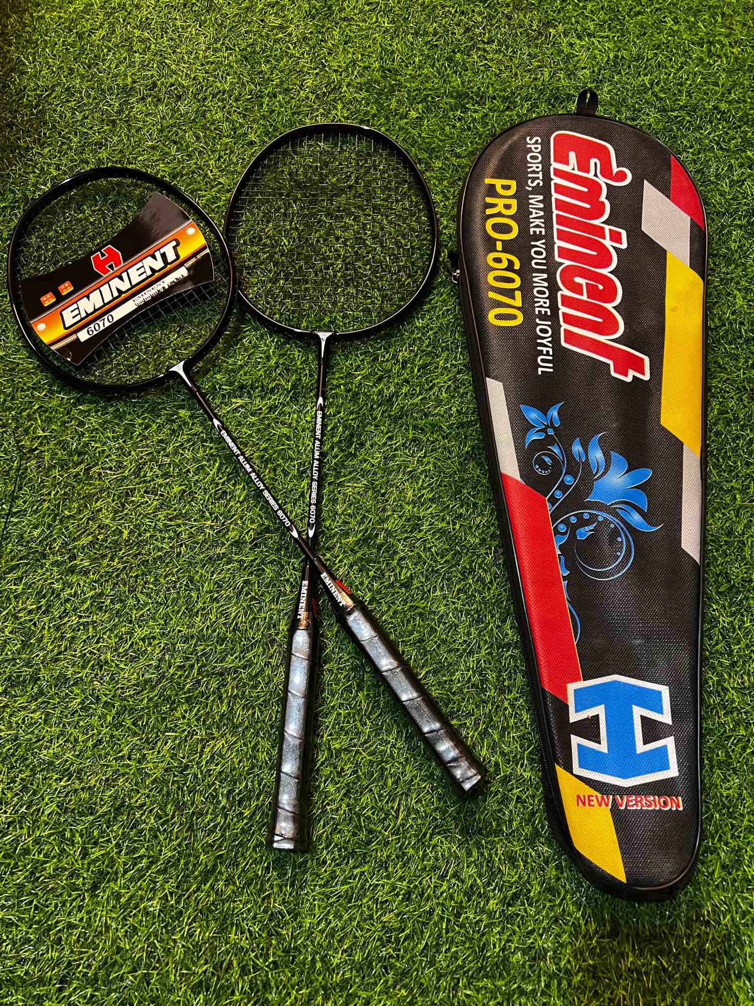 Badminton rackets pair Eminent pro 6070 with Cover