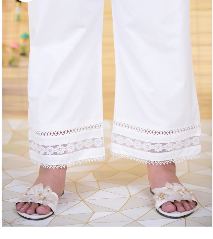 stylish plazo in black white skin colors of girls women