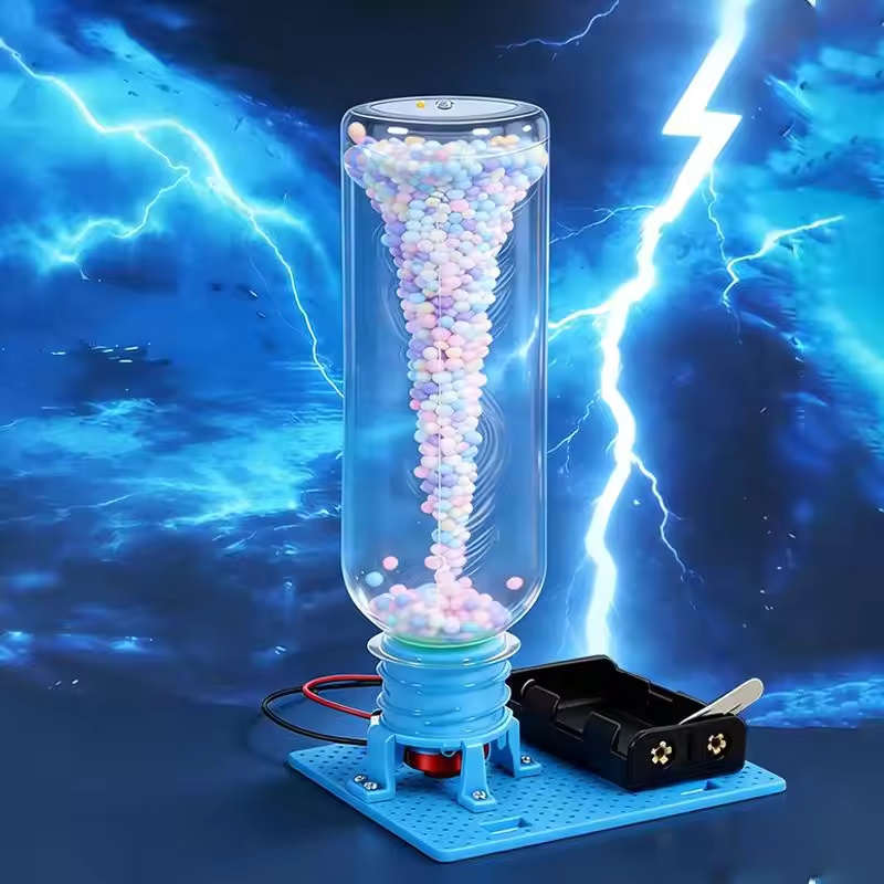 DIY Electric Vortex Tornadoes Assembly Puzzle Toy Physical Science Experiment Kit STEM Educational Desktop Model  for Adult