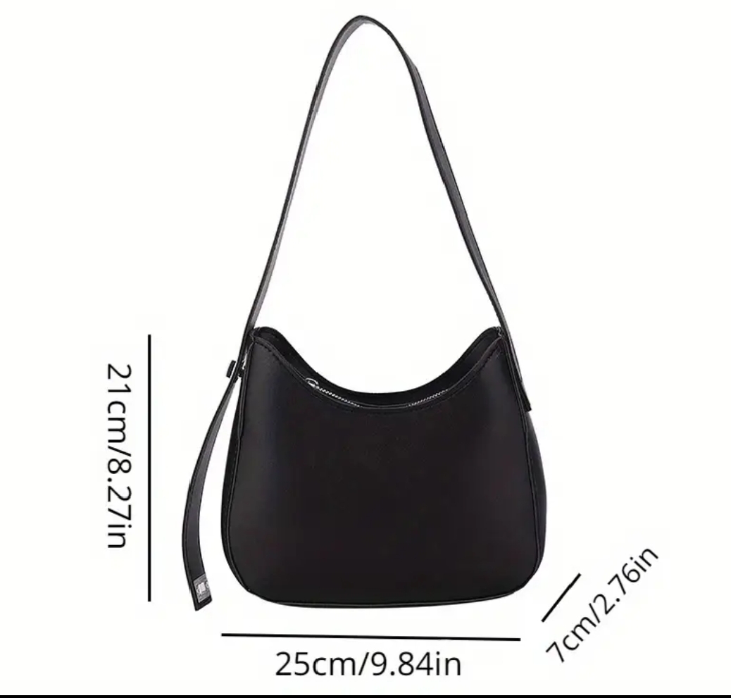 Classical Women's Solid Color Faux Leather Shoulder Bag with Adjustable Strap, Fashion Shell Shape Crossbody Purse, Zip Closure, Unlined Interior, No-Wash, Multiple Colors