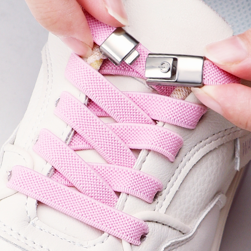 No Tie Shoe laces Elastic Laces Sneakers Tennis Lock Shoelaces without ties unisex Kids Adult Flat Shoelace Shoe Accessories