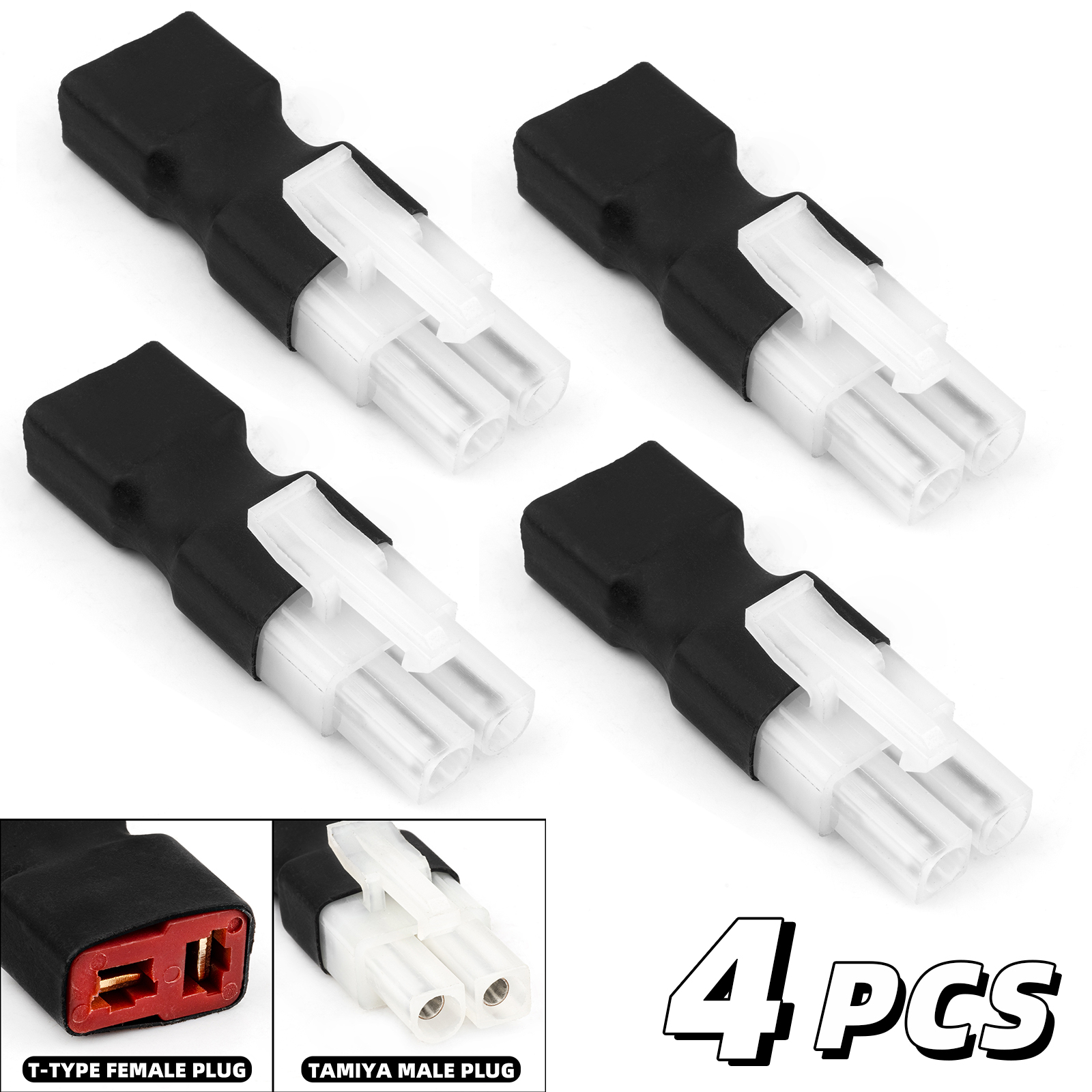 RCXAZ Battery Adapter Plug XT60 TAMIYA TRAXXAS T-TYPE Adapter DIY For RC Car Ship Helicopter Quadcopter LiPo Battery Connector