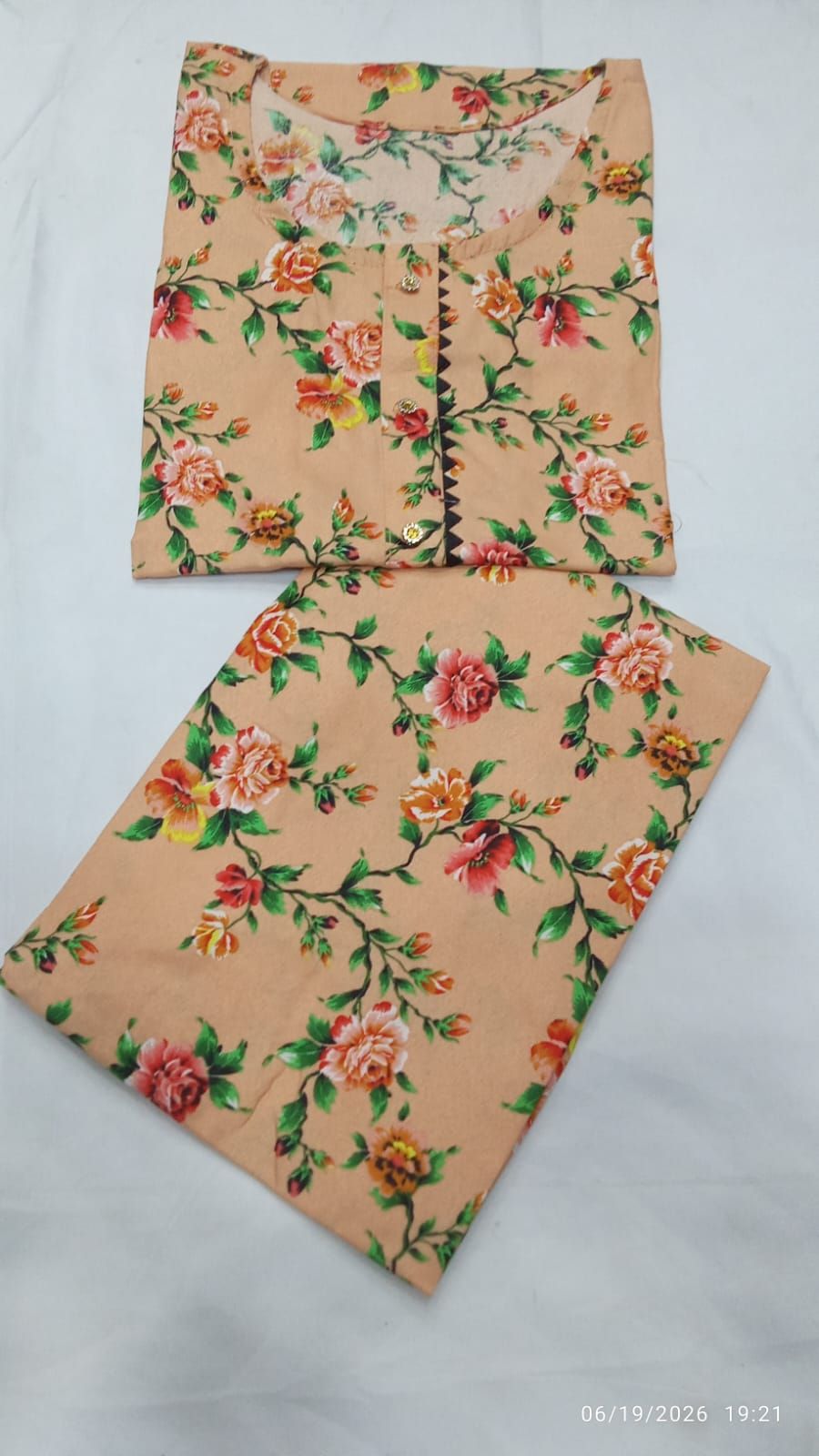 Cotton 2 piece suit new latest design fabric soft Lawn cotton random colour