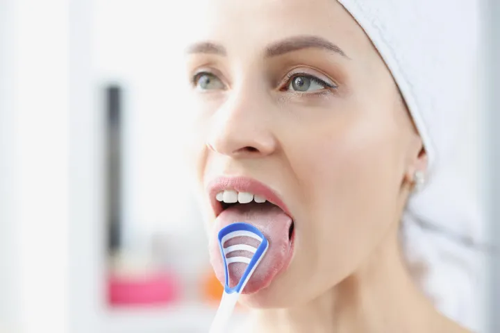Tongue Scraper Tongue Cleaner Brush Antibacterial Zaban Cleaner Toothbrush Mouth Dental Care Brush Bad Breath Oral Fresher Hygiene Tools Deep Clean For Oral Health Use After Toothbrush For Fresh Breath