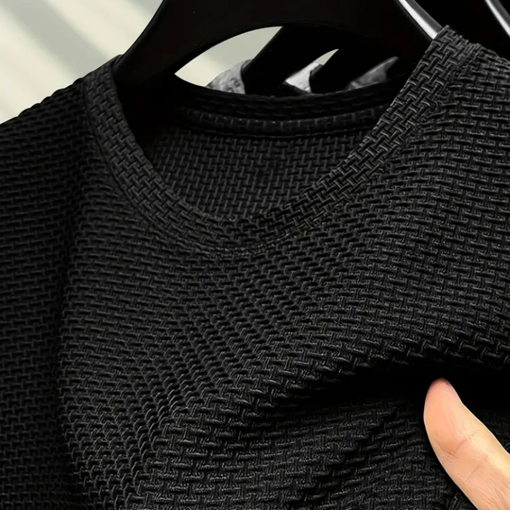 BLACK WAFFLE KNIT TEXTURE T-SHIRTS FOR MEN & BOYS - NEW TRENDY SUMMER T-SHIRT FOR MEN - T-SHIRT FOR BOY'S /T-SHIRT FOR MEN/ T-SHIRT FOR BOY'S