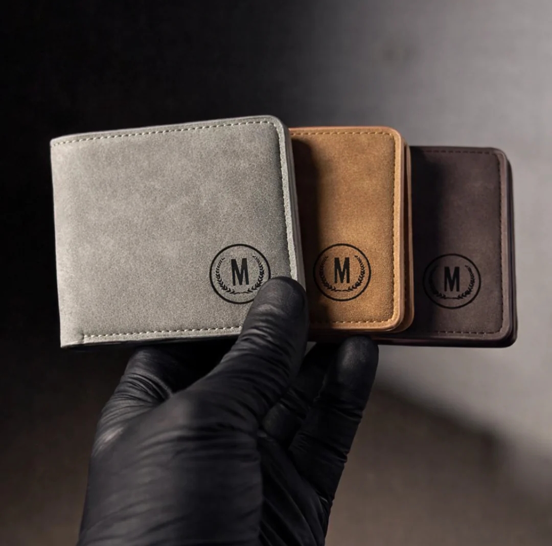 Leather Wallet for Men Slim Matte Finish Wallet