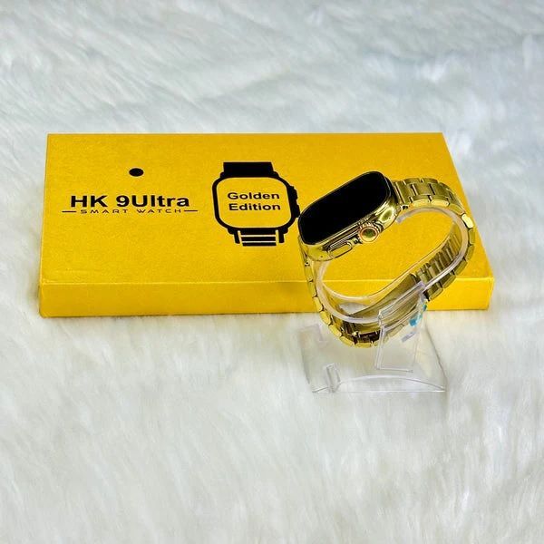 HK 9 Ultra 8 Series Special Golden Eddition Smart Watch Long Battery Timing Highly Functional Smart Watch Connecting To Wear Fit Pro I'd Changing Dial Face.