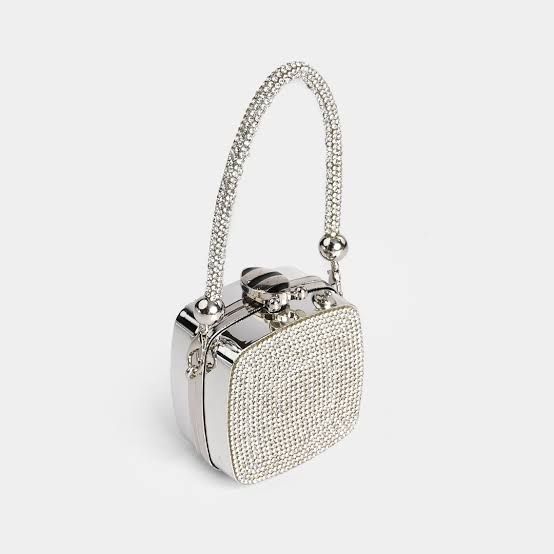New Acrylic Moon Shaped Mini Clutch for Women | Luxury Evening Handbag | Eid Festival, Party, Wedding & Formal Fashion Purse