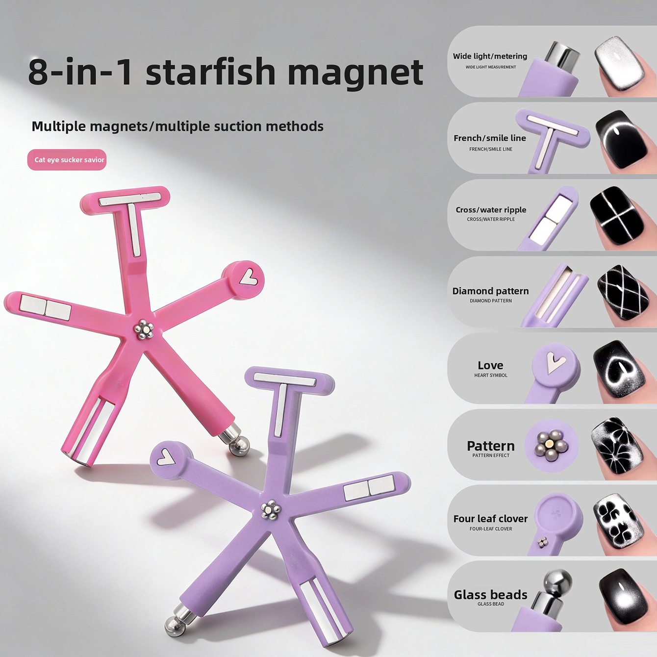 Cat Eye Nail Magnetic Stick Cylindrical Magnet For Cat Eye UV Gel Polish Snowlight Glitter Effect Tools Manicure Design Tool