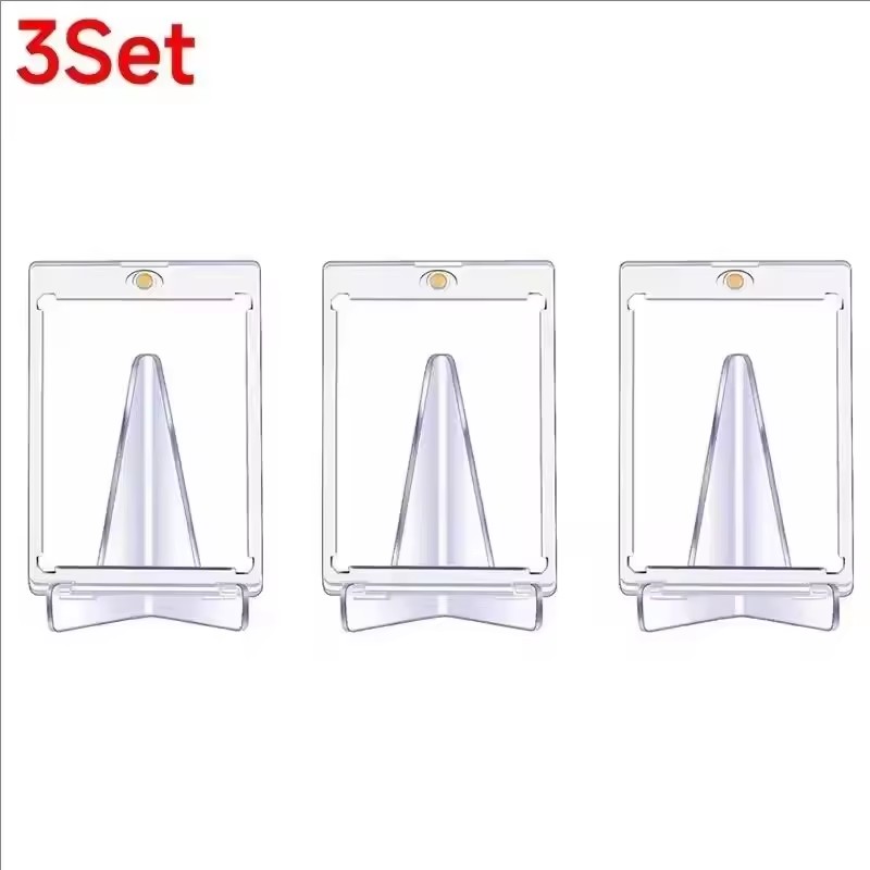 Magnetic Card Holder Support Set Protectors Hard Plastic Sleeves Trading Display Case For Pokemon Baseball Sports