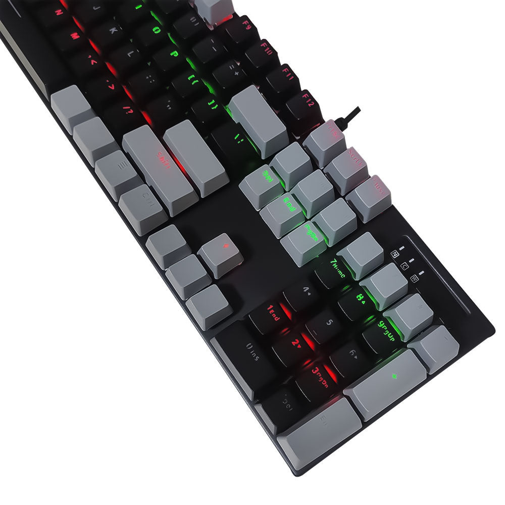 Mechanical Gaming Keyboard Blue Switches Anti-Ghosting  Keys Layout Backlight 13 Modes Adjustable RGB & Breathing RGB Adjustable Gaming Keyboard
