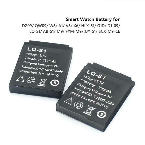 Battery For watch AB-S1 DJ-09 GJD HKS-S1 FYM-M9 SCX-M9 QW09 with 380 mah capacity