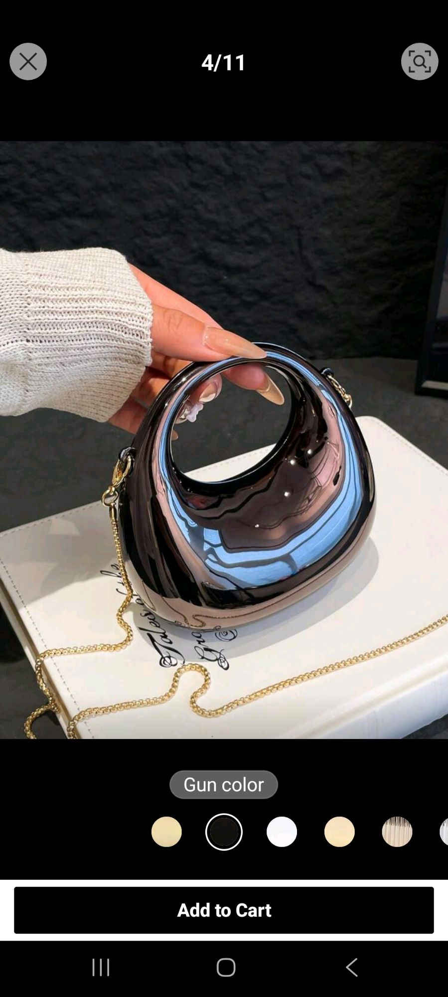 New Acrylic Moon Shaped Mini Clutch for Women | Luxury Evening Handbag | Eid Festival, Party, Wedding & Formal Fashion Purse