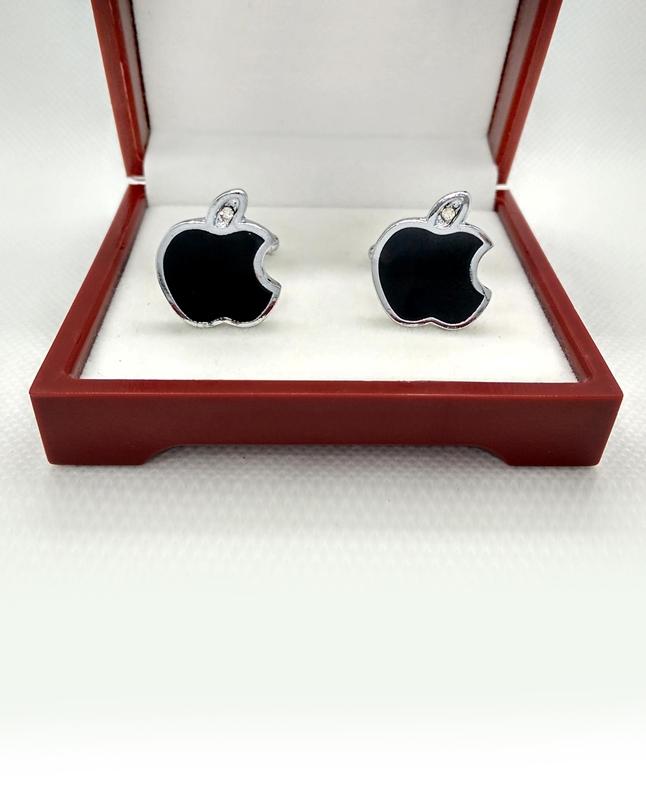 Black Metal Cufflinks for Men