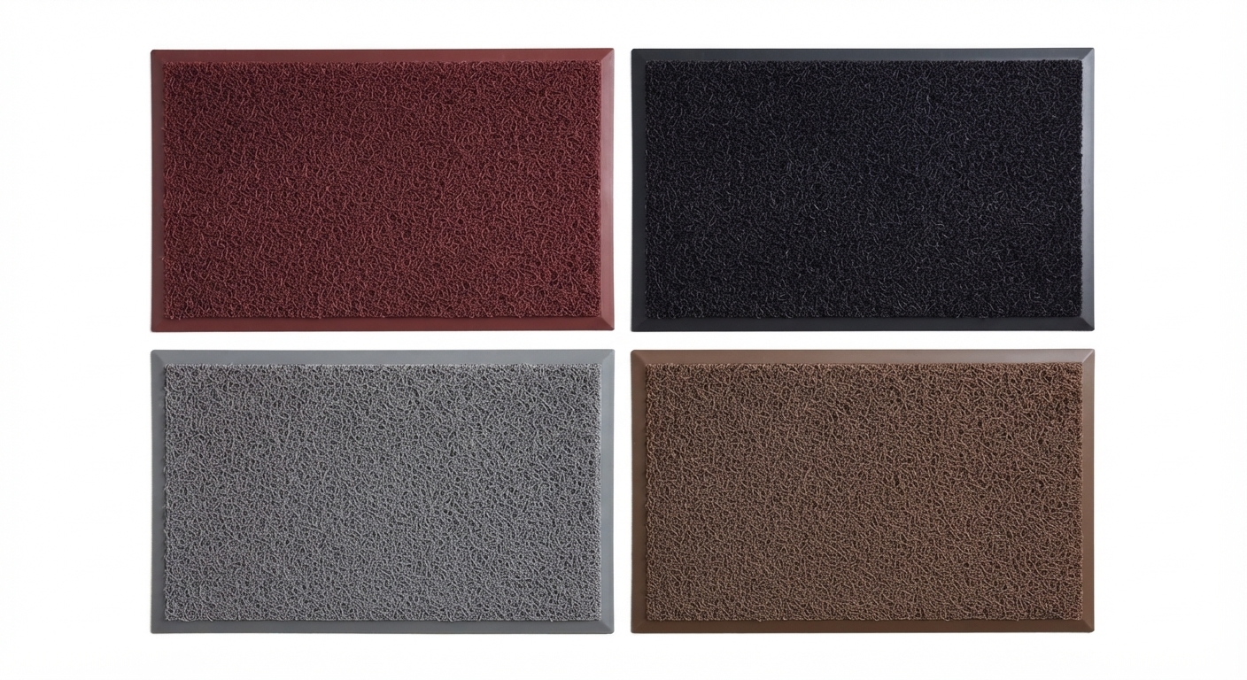 Plain Grass Rubber Door Mat  Small Size 38cm x 58cm