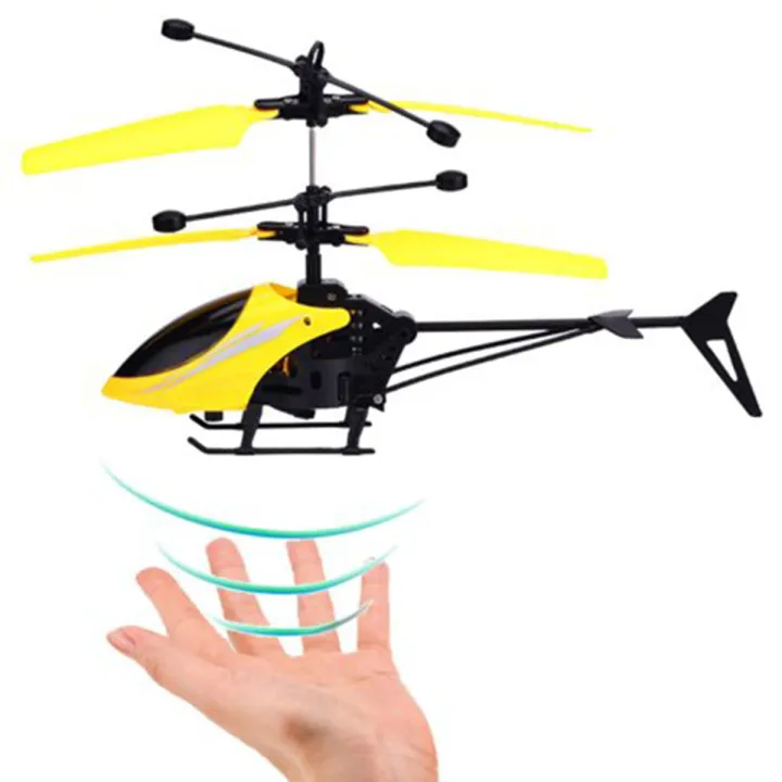 Hand Induction Control Flying Helicopter Toy with Infrared Sensor, USB Charger and Flashing Light for Kids