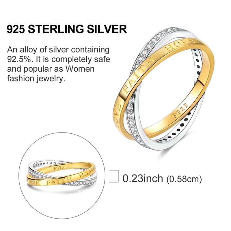 Original 925 Silver Ring Sparking Infinite Love Starry Night Rings For Women Girls Jewelry Birthday Anniversary Engagement 