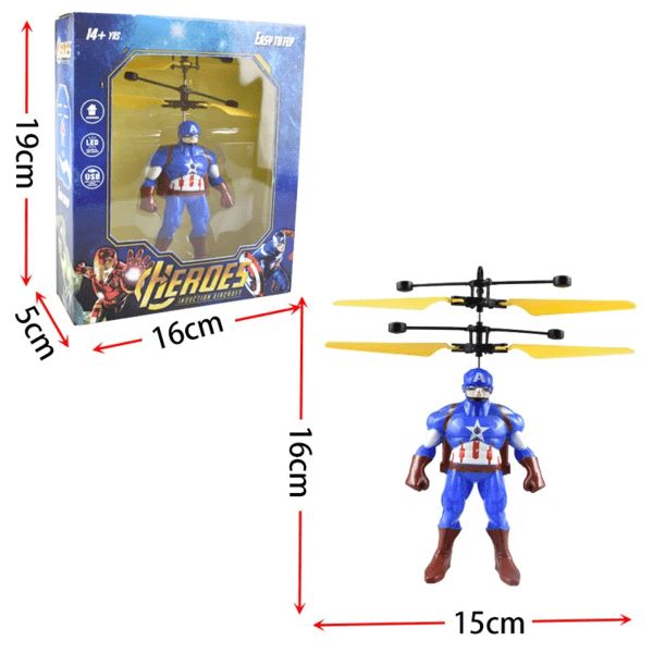 Flying avengers spideman batman iron man toys sensor flying toys rechargeable outdoor toys